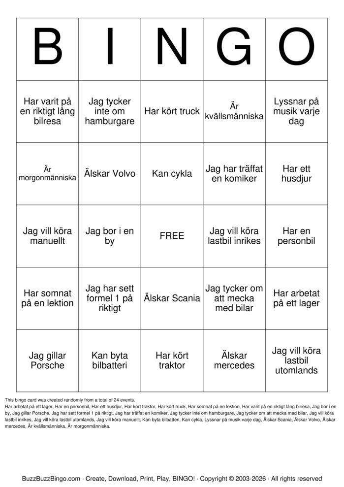 Download Free BINGO Bingo Cards