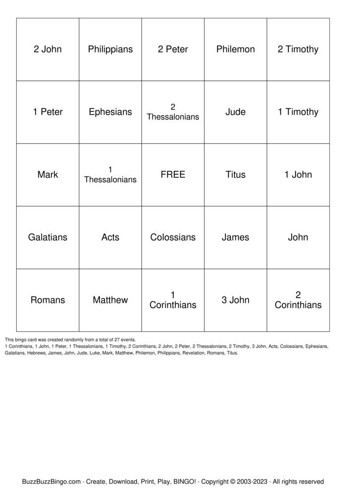 Download Free Custom Bingo Cards