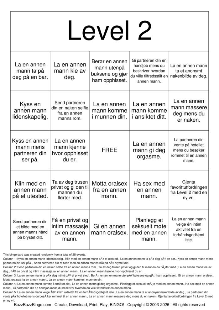 Download Free Hotwife Bingo Cards Download Free Hotwife Bingo Cards