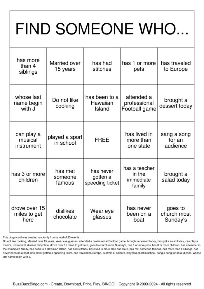 Jingle &amp; Mingle Bingo Bingo Cards to Download, Print and Customize!