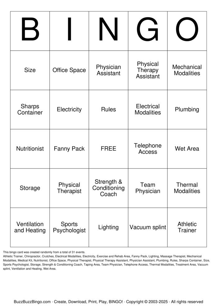 Download Free Office  Bingo Cards