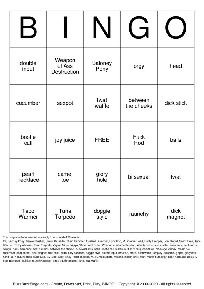 Download Free Rudy's Dirty Bingo Bingo Cards