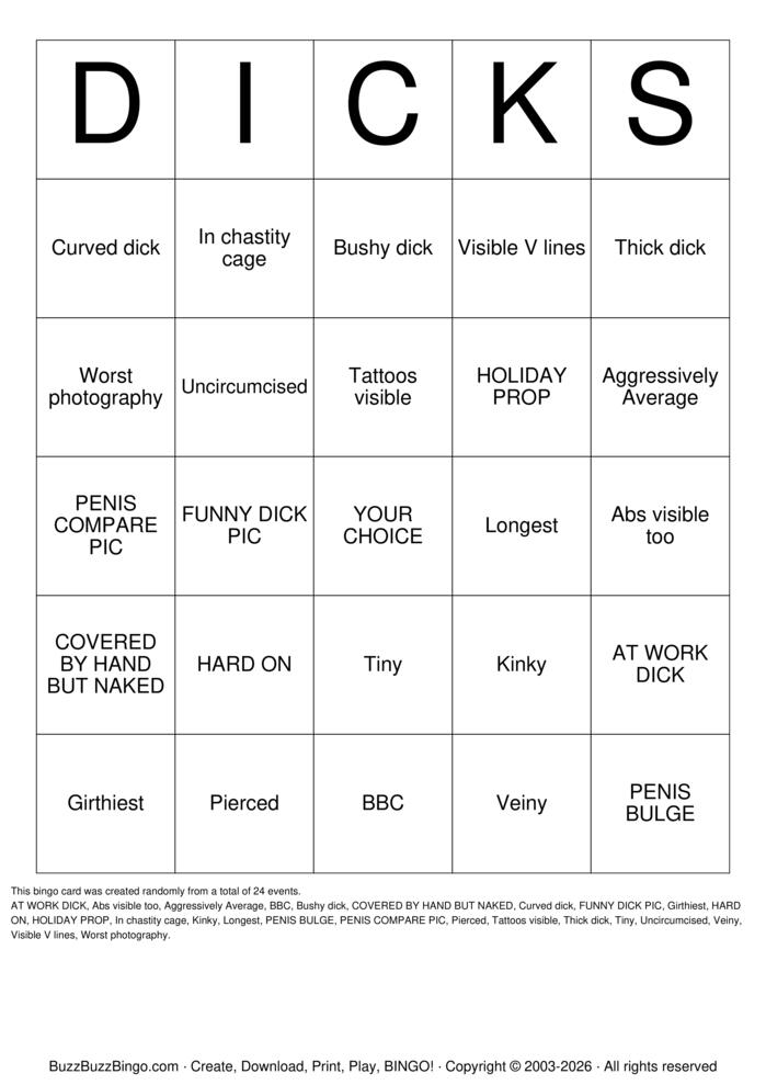 Download Free SEXTS Bingo Cards
