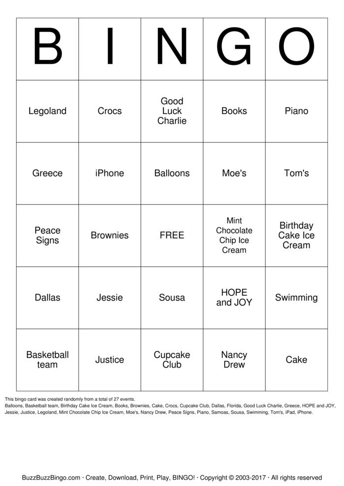 Birthday Bingo Cards to Download, Print and Customize!