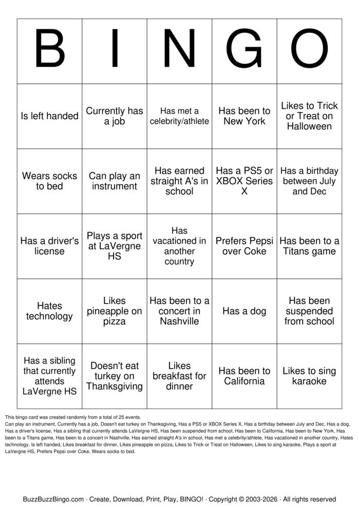 Download Free Custom Bingo Cards Download Free Custom Bingo Cards