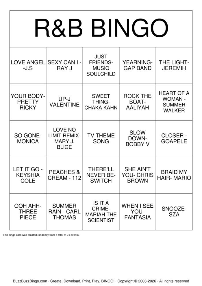Download Free Custom Bingo Cards Download Free Custom Bingo Cards
