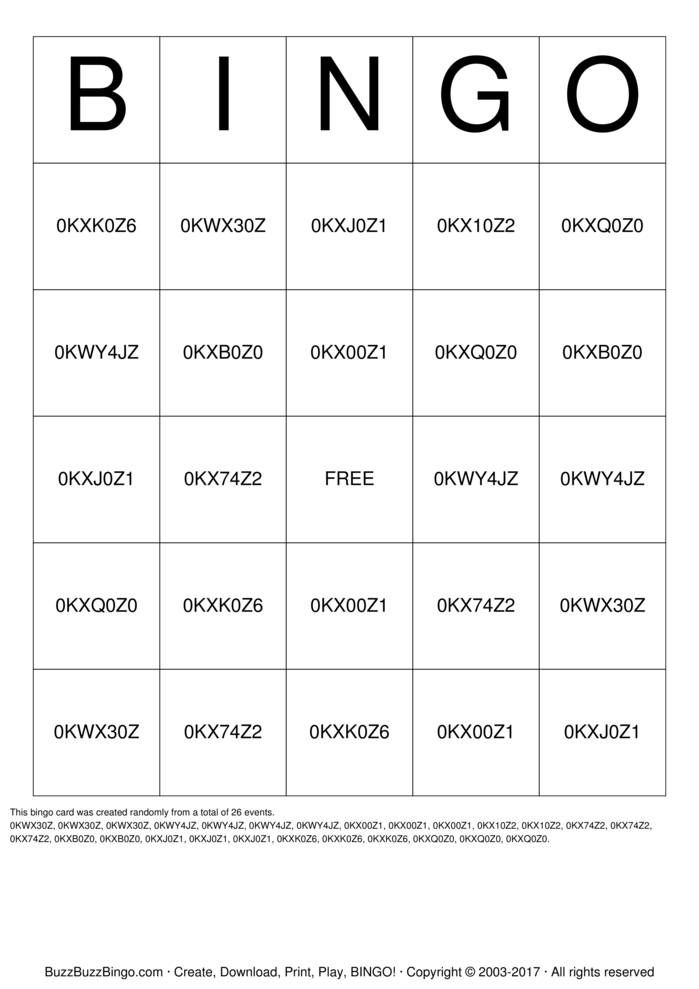 Download Free Custom Bingo Cards