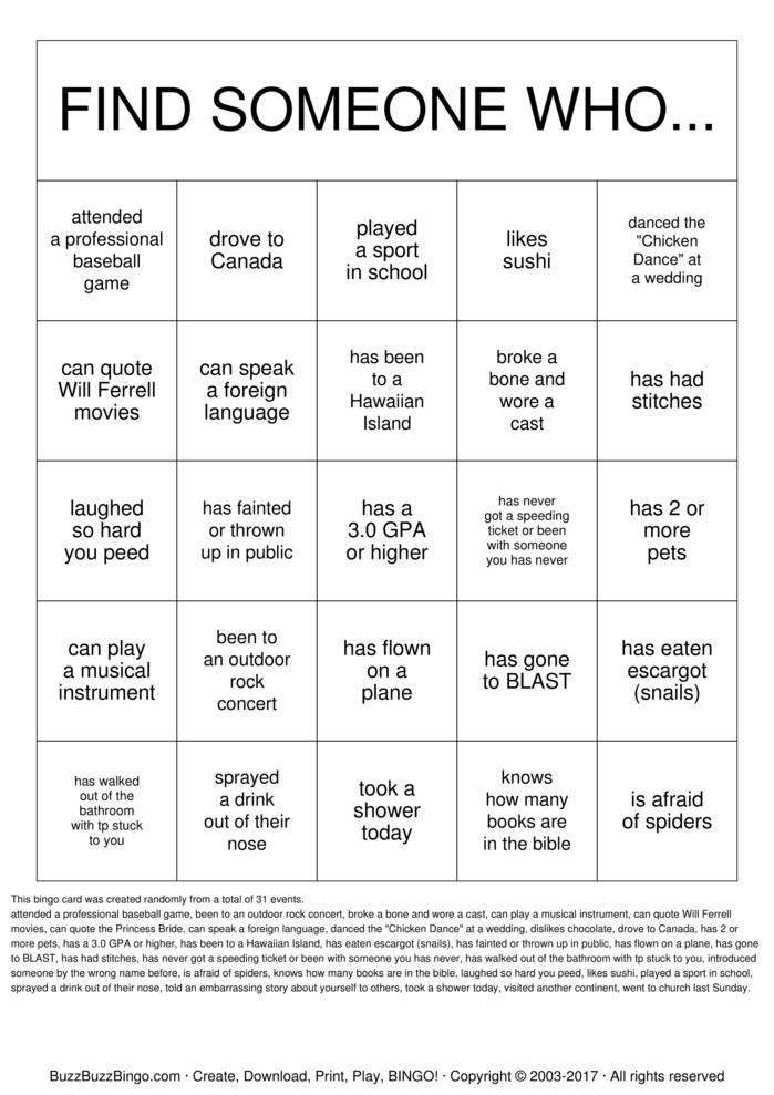 Download Free Getting to Know you! Bingo Cards Download Free Getting to Know you! Bingo Cards