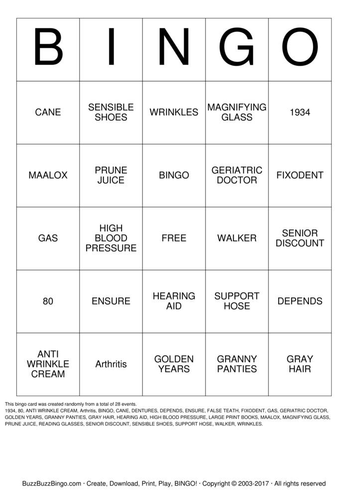 Happy 80th Birthday Bingo Cards To Download Print And Customize 