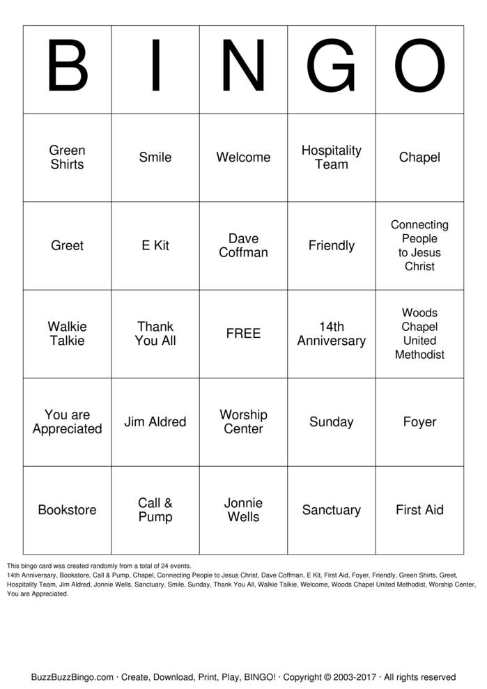 Download Free Hospitality Team Bingo Cards Download Free Hospitality Team Bingo Cards