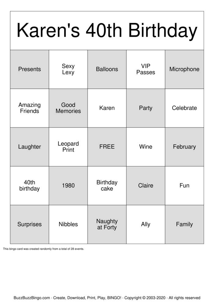 Birthday Bingo Bingo Cards to Download, Print and Customize!
