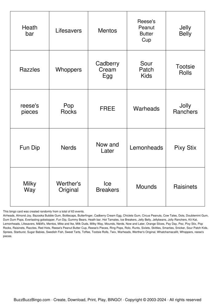 Candyland Bingo Cards to Download, Print and Customize!