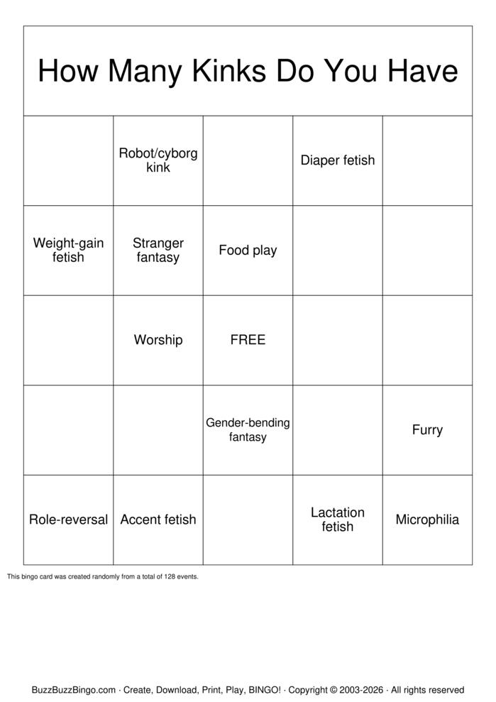 Download Free  Kink Bingo Bingo Cards