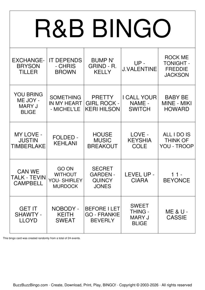 Download Free Custom Bingo Cards Download Free Custom Bingo Cards