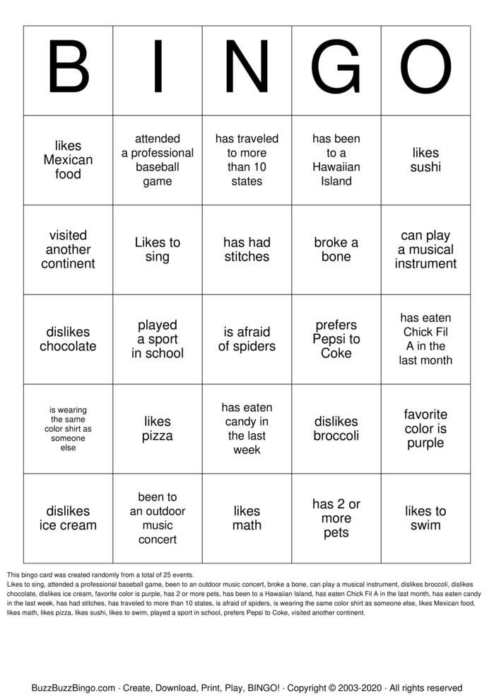 Find Someone Who... Bingo Cards to Download, Print and Customize!