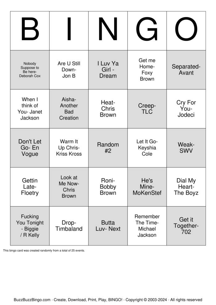 Download Free Random #2 Bingo Cards