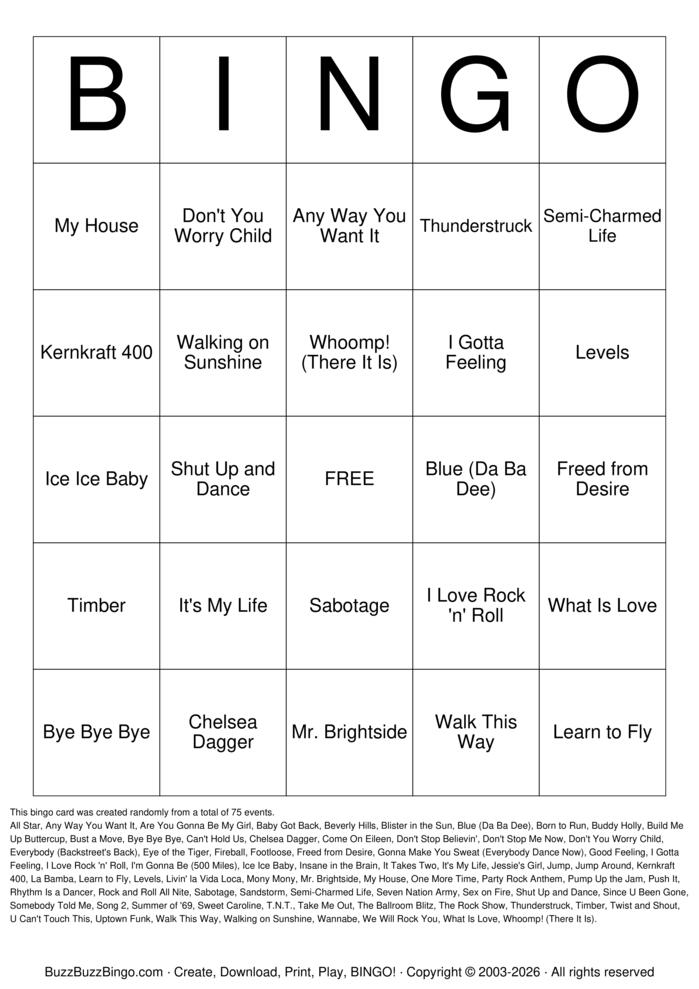 Download Free Bar Crawl Anthems Titles Bingo Cards Download Free Bar Crawl Anthems Titles Bingo Cards