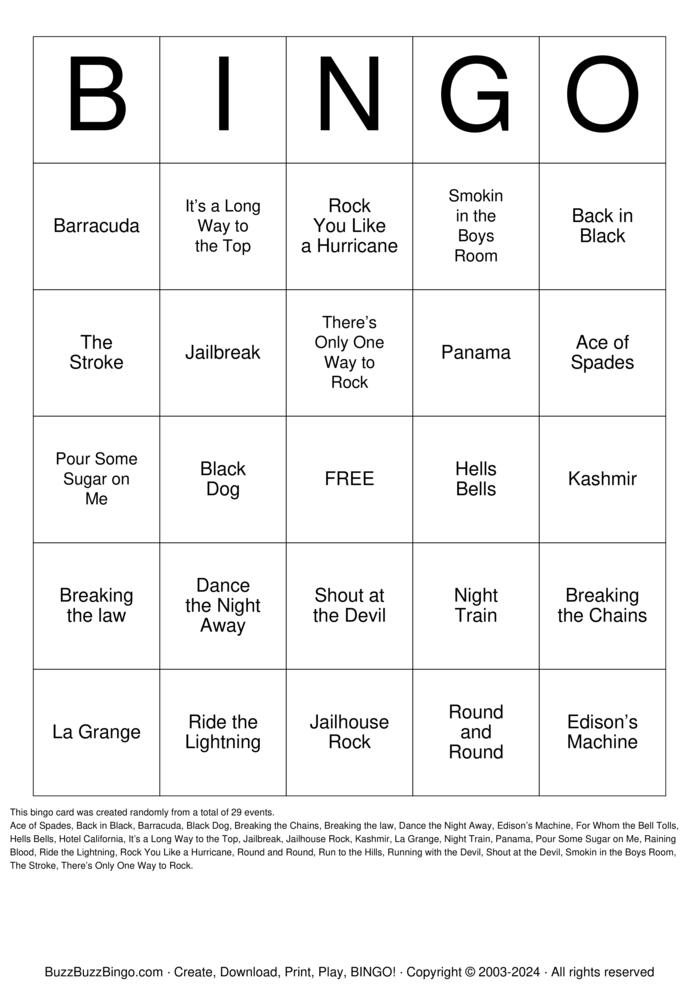 Download Free Custom Bingo Cards