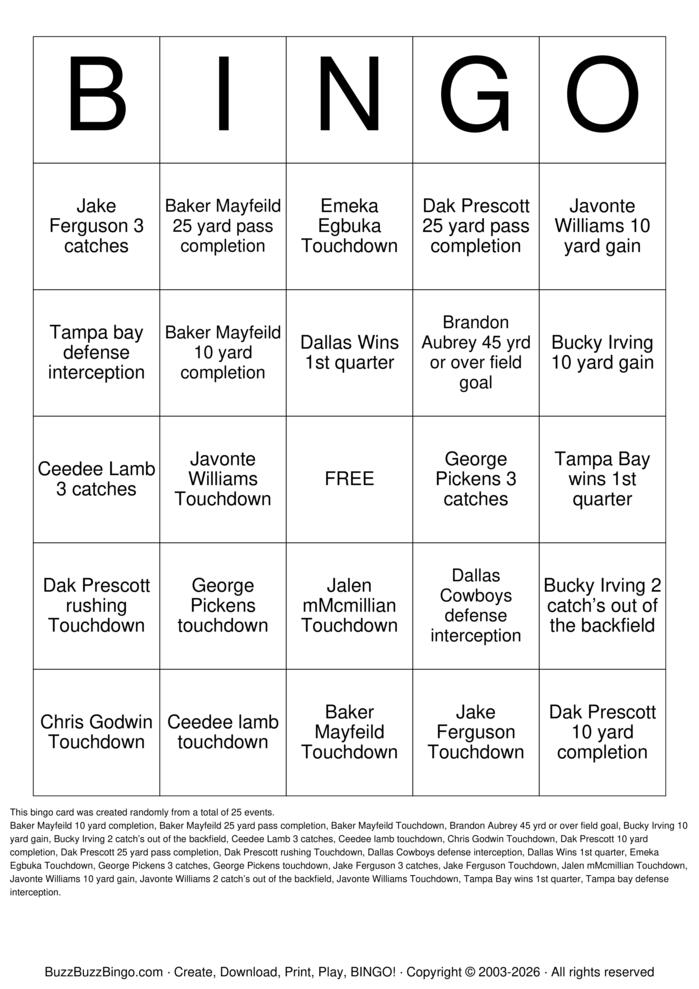 Download Free Football Team Names Bingo Cards Download Free Football Team Names Bingo Cards