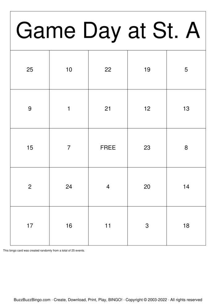 Numbers 1-75 Bingo Cards to Download, Print and Customize!
