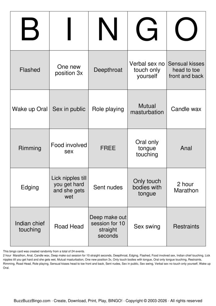Download Free Sex Act Bingo Bingo Cards Download Free Sex Act Bingo Bingo Cards