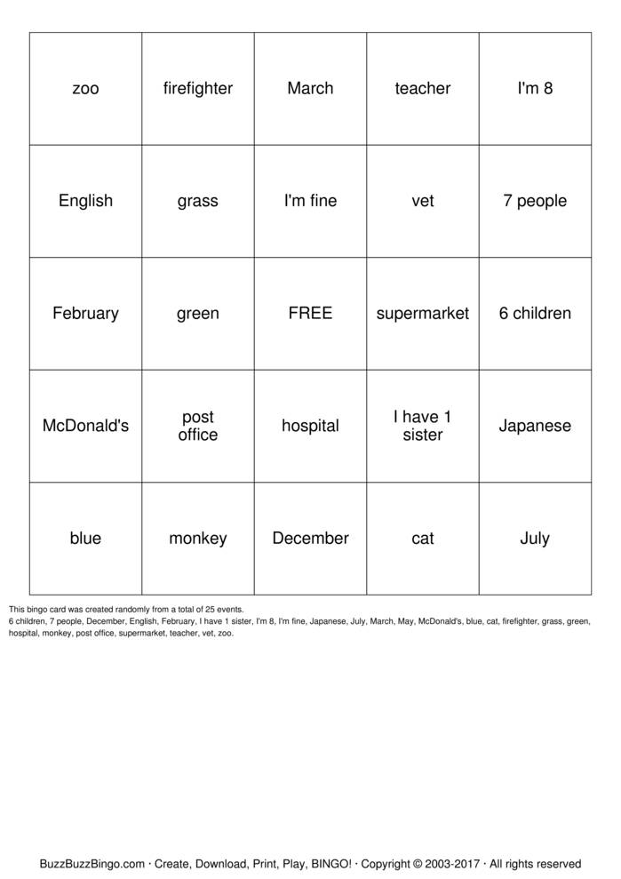 Who, what, where, when, how? Bingo Cards to Download, Print and Customize!
