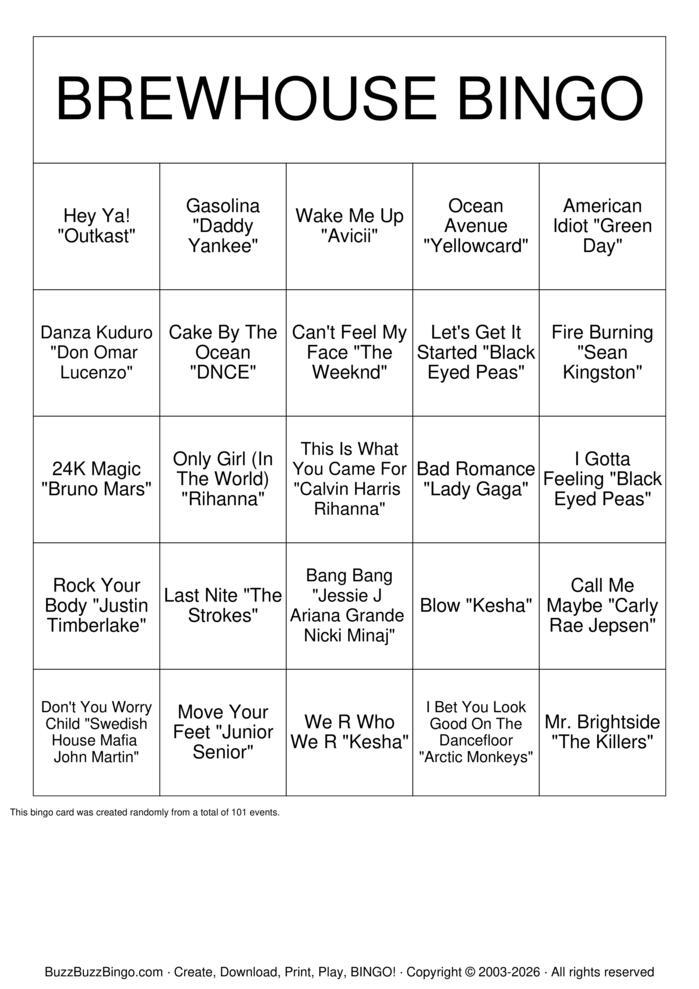 Download Free Custom Bingo Cards Download Free Custom Bingo Cards