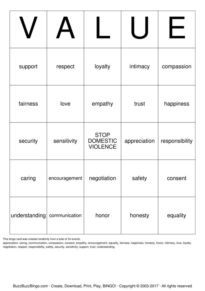 Download Free Custom Bingo Cards Download Free Custom Bingo Cards