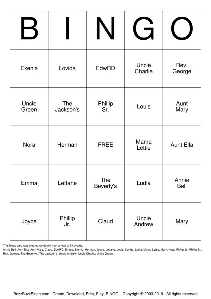 Custom Bingo Cards to Download, Print and Customize!