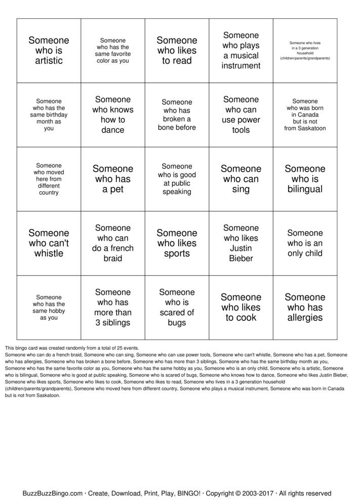 Download Free Friendship Bingo Bingo Cards