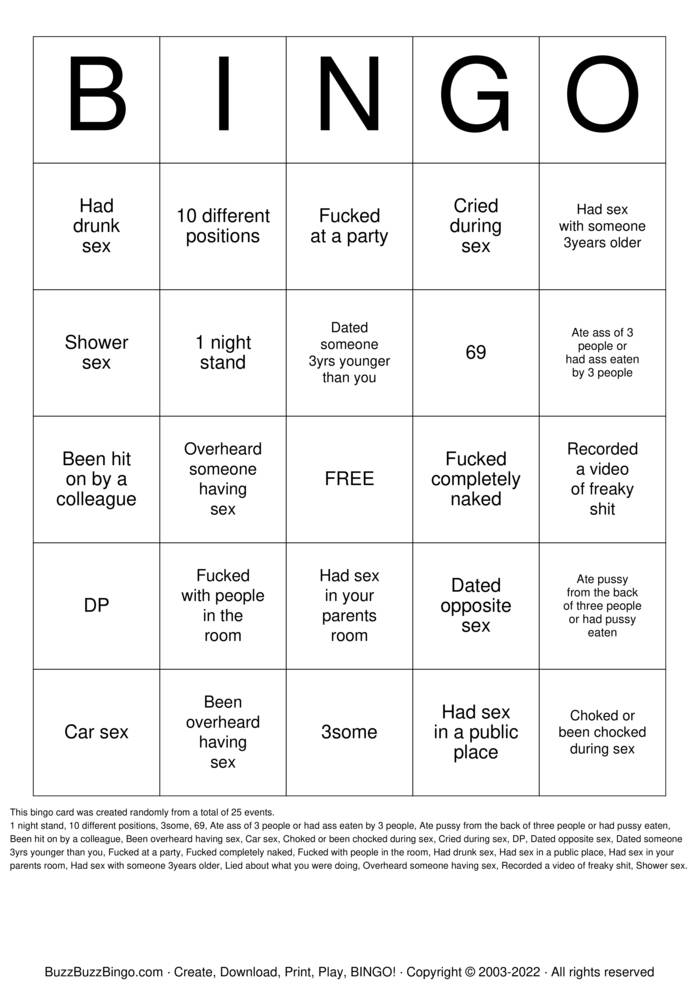 Download Free Freaky Bingo  Bingo Cards
