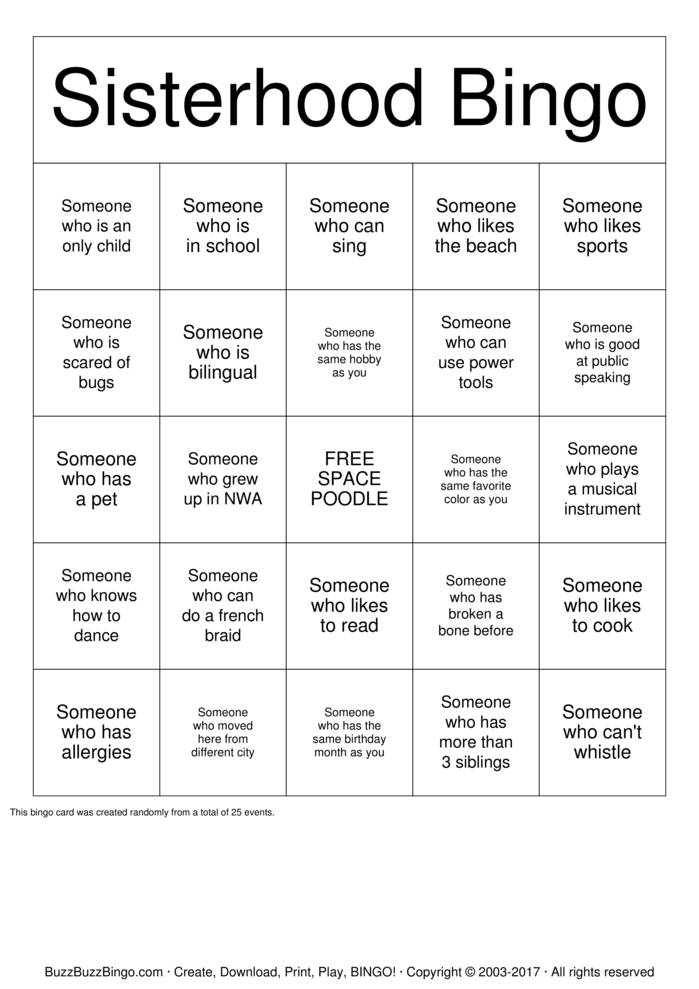 Friendship Bingo Bingo Cards to Download, Print and Customize!