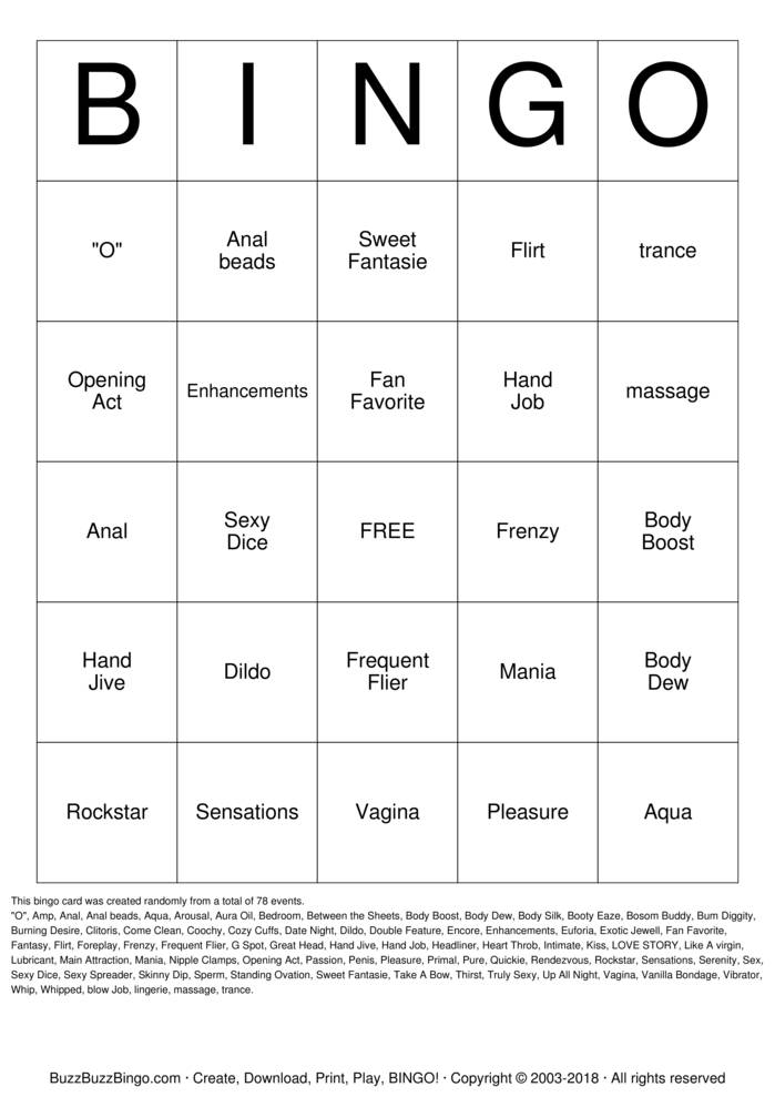Naughty Bingo Bingo Cards to Download, Print and Customize!