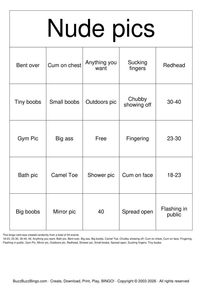 Download Free Nude Bingo Bingo Cards Download Free Nude Bingo Bingo Cards