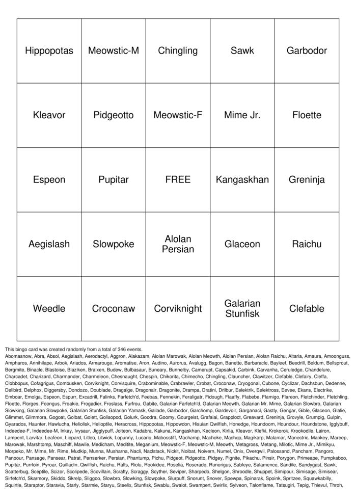 Download Free Pokemon legends ZA Bingo Cards Download Free Pokemon legends ZA Bingo Cards