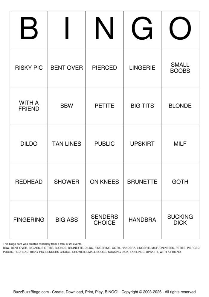 Download Free BOOBS! Bingo Cards Download Free BOOBS! Bingo Cards