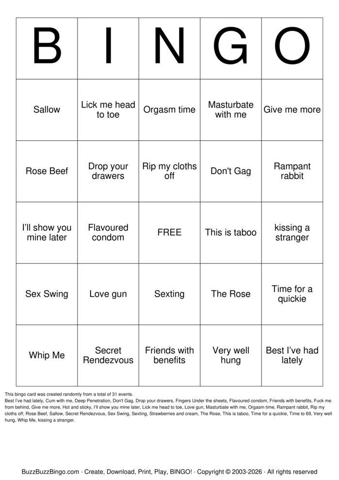 Download Free Custom Bingo Cards