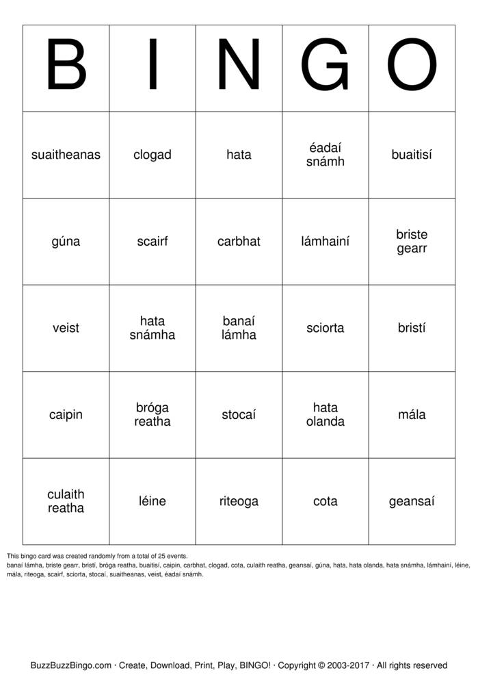 Custom Bingo Cards to Download, Print and Customize!