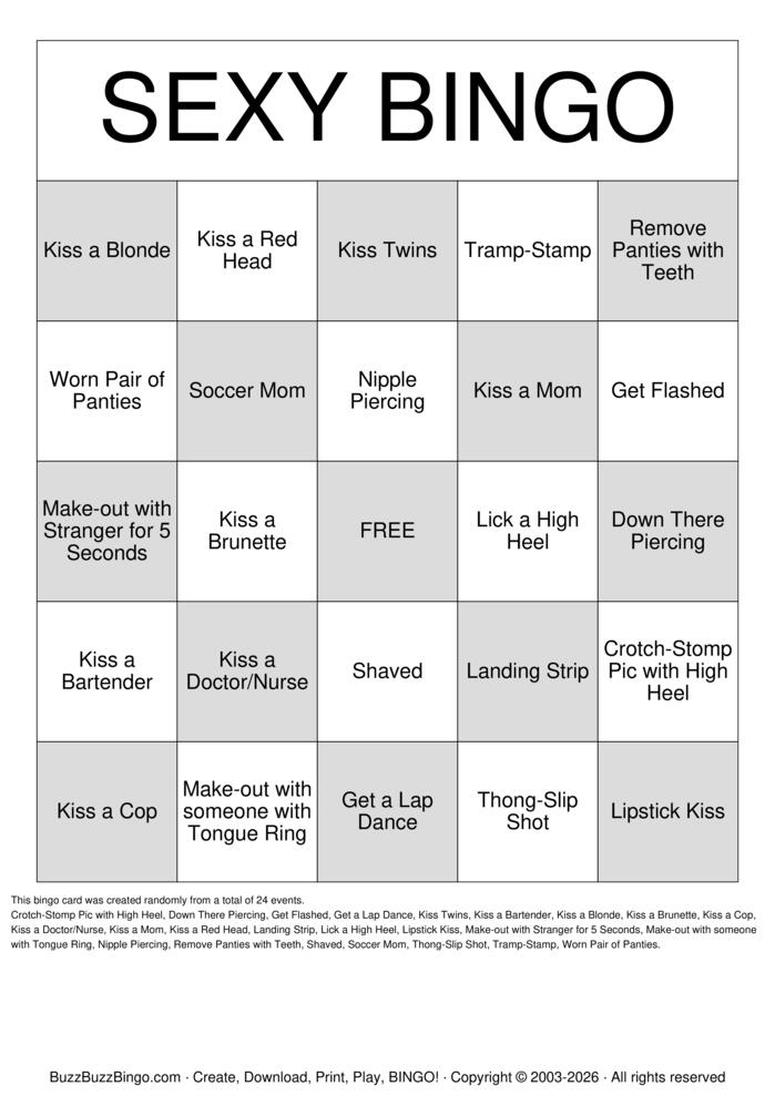 Download Free DIRTY 18  BINGO Bingo Cards