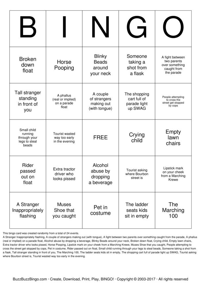 Download Free MUSES Mardi Gras Bingo Cards Download Free MUSES Mardi Gras Bingo Cards