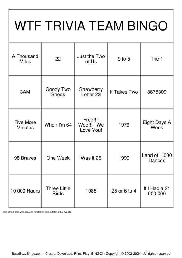 Download Free Numbers Bingo Bingo Cards