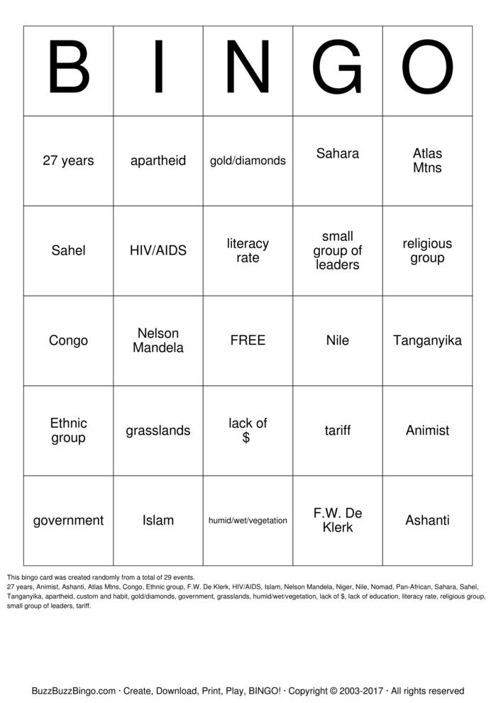 Custom Bingo Cards to Download, Print and Customize!