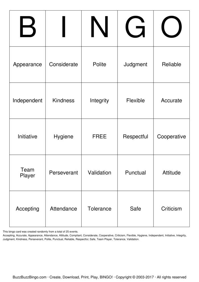 HYGIENE Bingo Cards To Download Print And Customize 