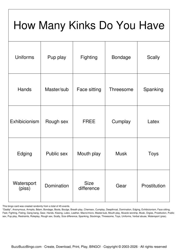 Download Free Kink Bingo Bingo Cards Download Free Kink Bingo Bingo Cards