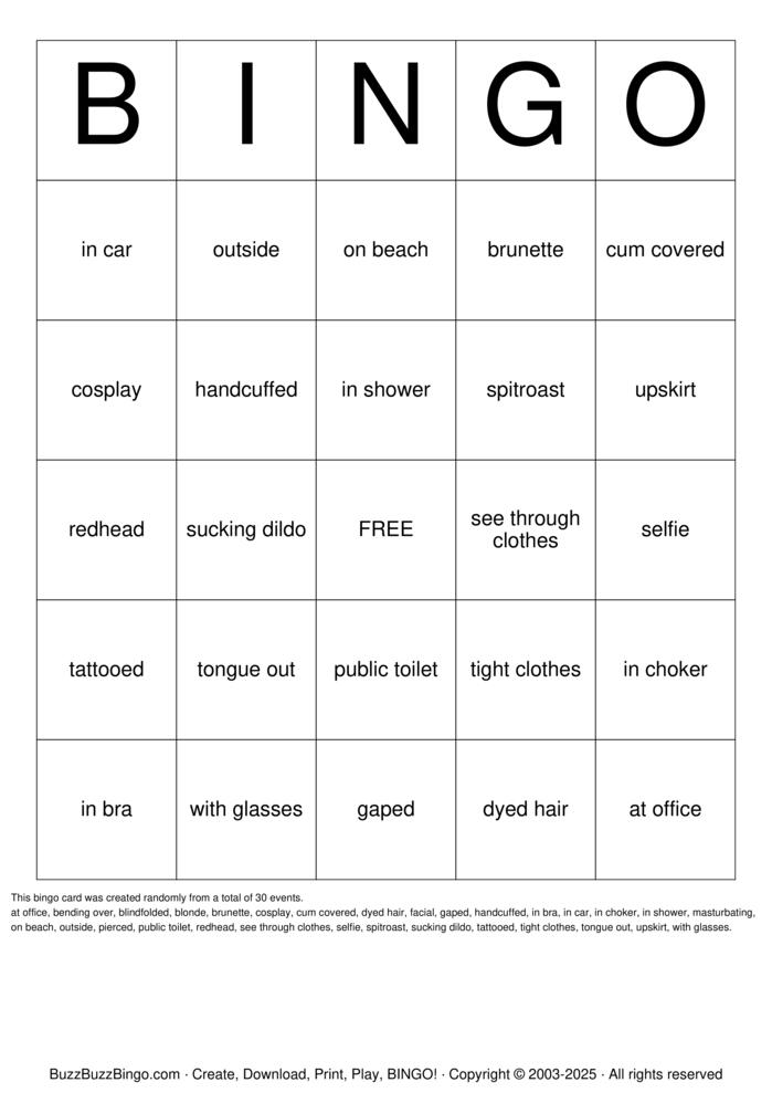 Download Free Naked Bingo Cards Download Free Naked Bingo Cards