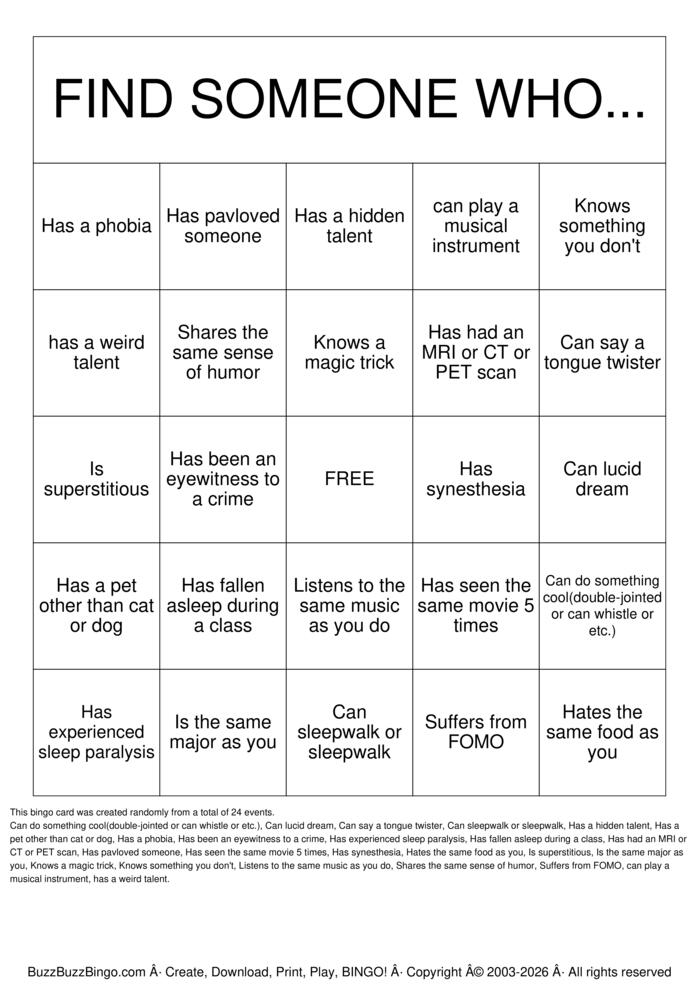 Download Free Psych Human Bingo Bingo Cards Download Free Psych Human Bingo Bingo Cards