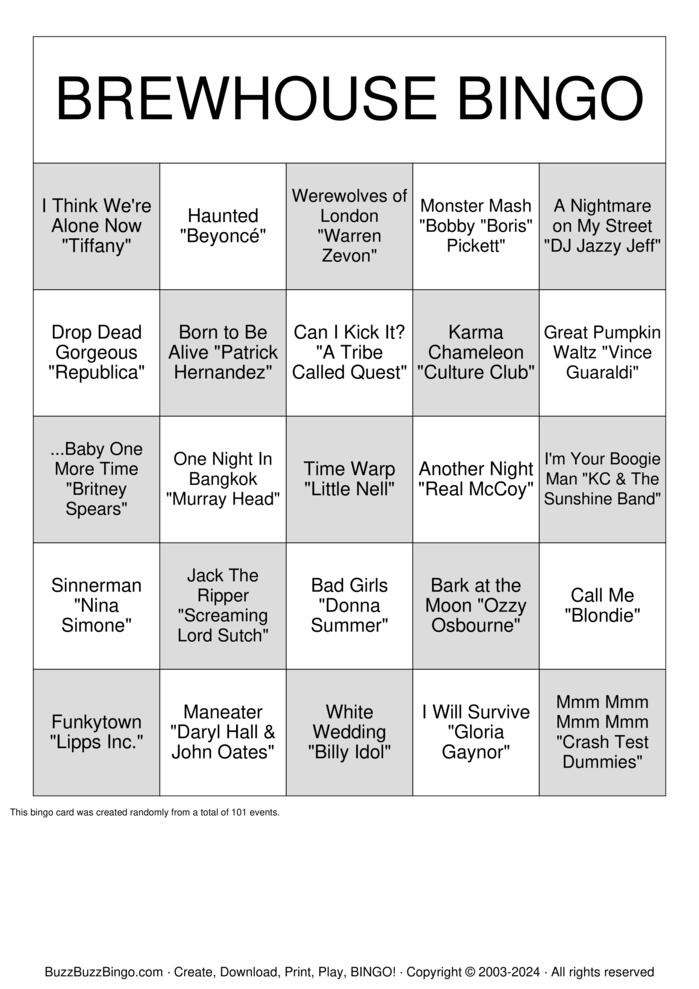 Download Free Custom Bingo Cards