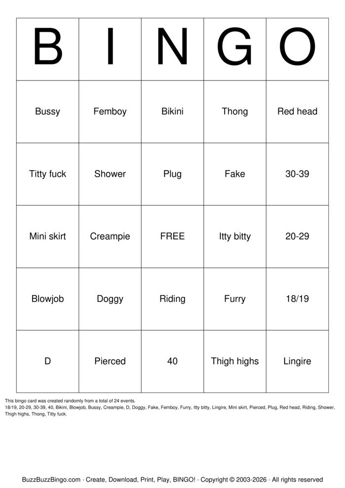 Download Free Custom Bingo Cards
