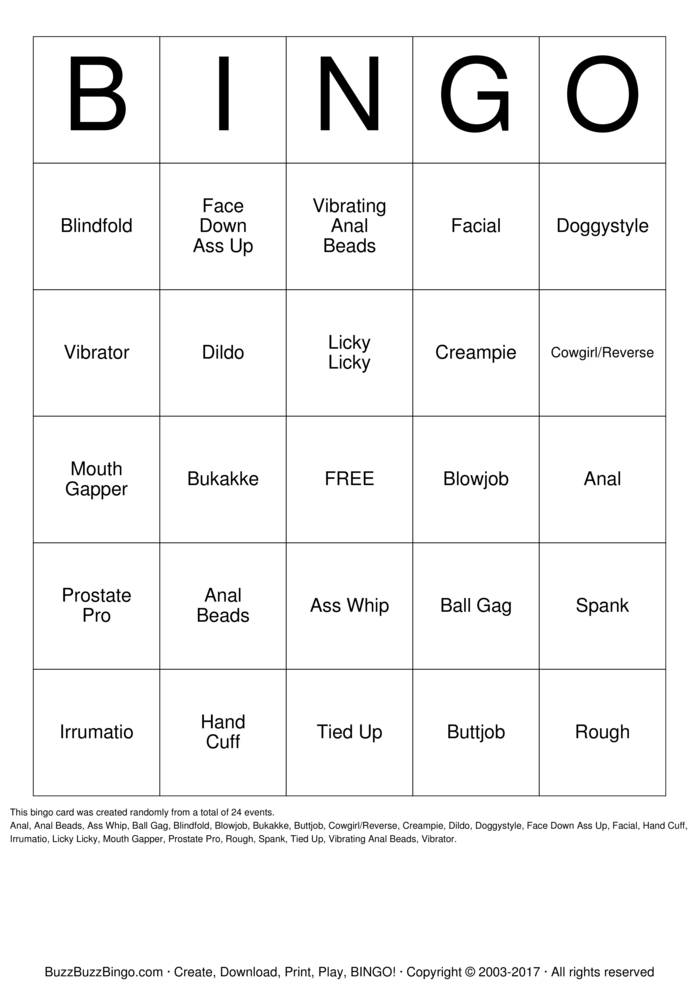 Naughty Bingo Bingo Cards to Download, Print and Customize!