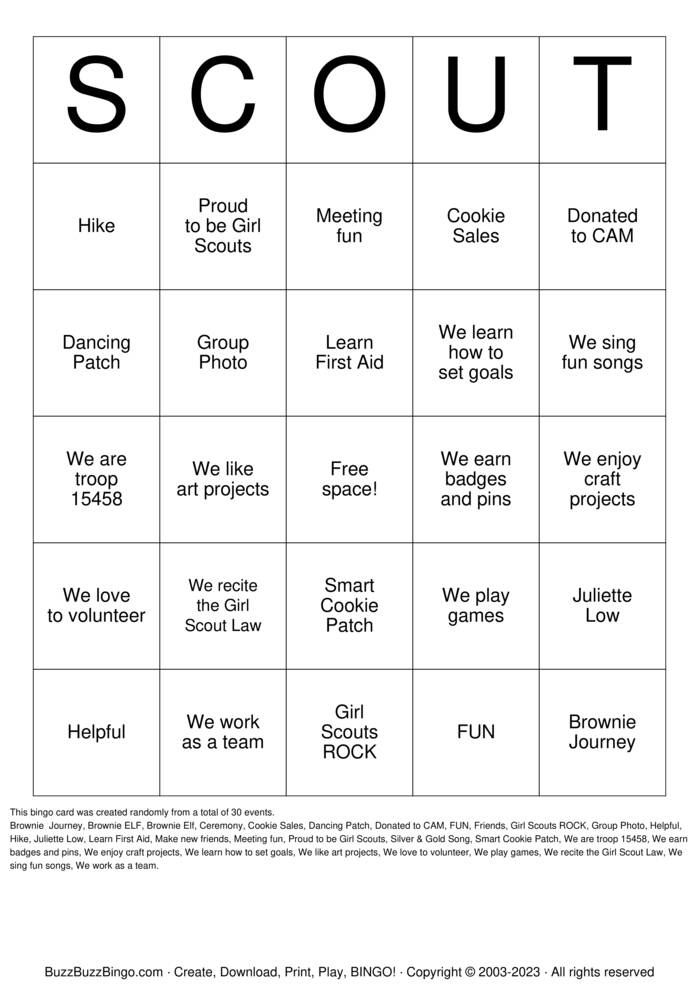 Download Free Troop 15458 Bingo Cards Download Free Troop 15458 Bingo Cards